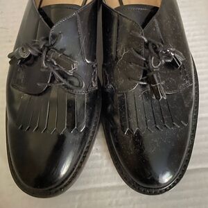 Theory Black Tassel Mules / Backless Loafer